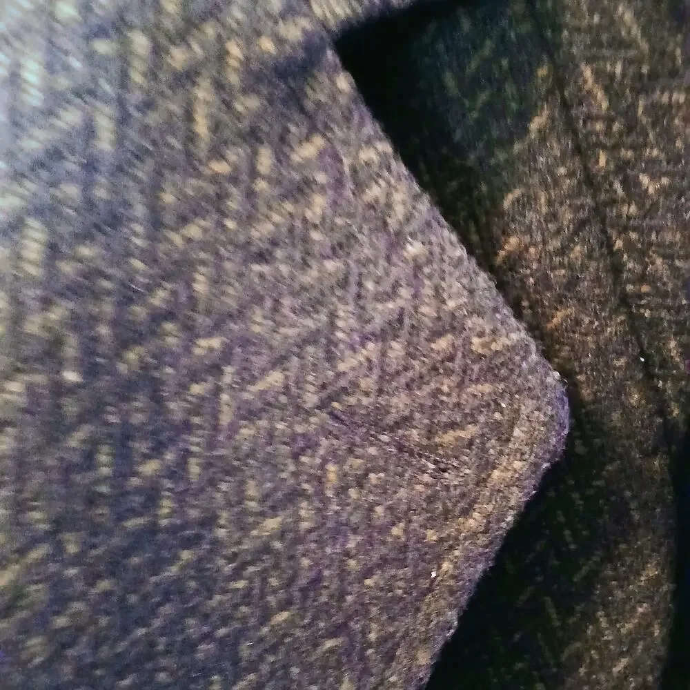 VTG AMERICAN MALE TRENCH STYLE TWEED WOOL DOUBLE BREASTED BELTED MED